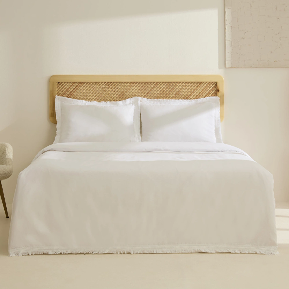 Karaca Home Helios %100 Pamuk Çift Kişilik Nevresim Takımı Beyaz görseli 1