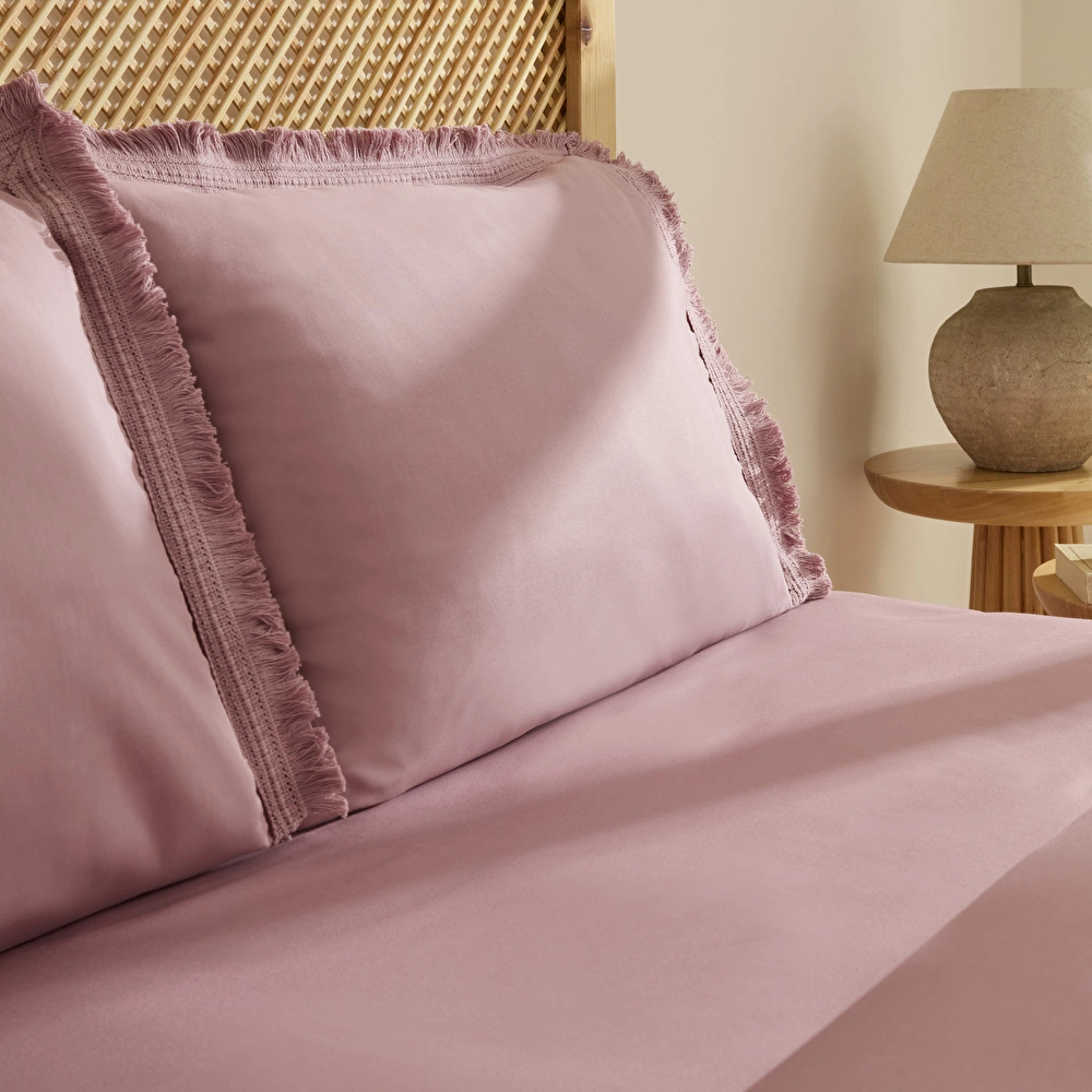 Karaca Home Helios %100 Pamuk Çift Kişilik Nevresim Takımı Gül Kurusu görseli 6