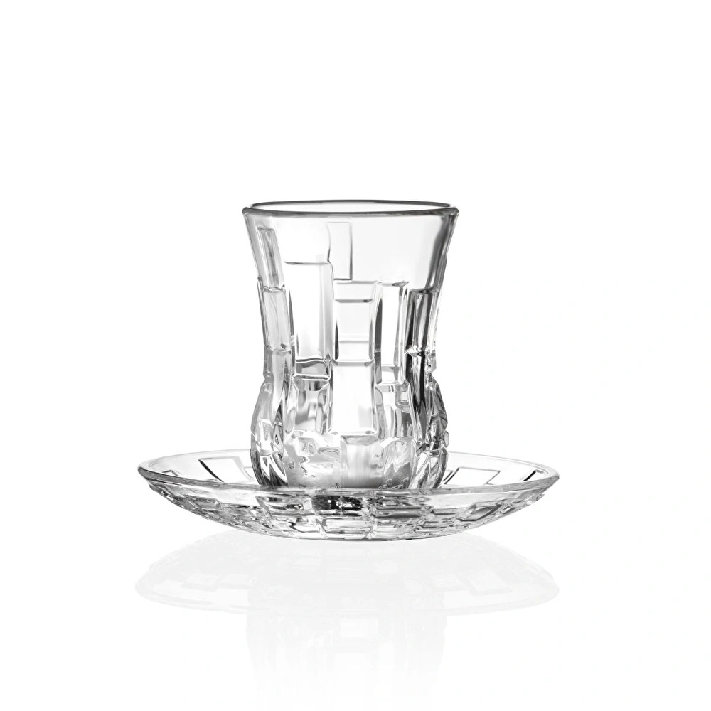 RCR Etna Yüksek Kalite Cam 6'lı Çay Bardak Seti 140 ml görseli 1