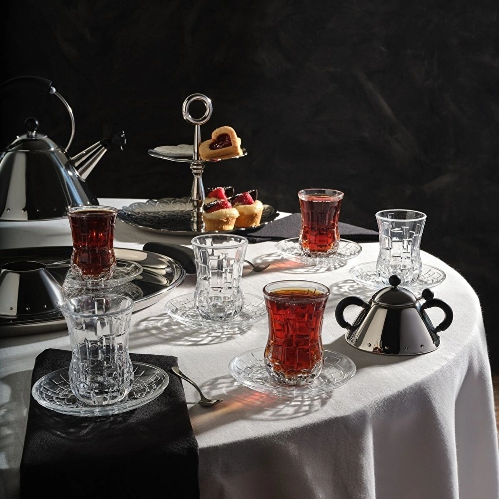 RCR Etna Yüksek Kalite Cam 6'lı Çay Bardak Seti 140 ml görseli 2
