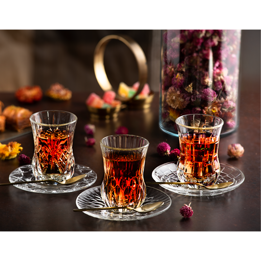 RCR Adagio Yüksek Kalite Cam 6'lı Çay Bardak Seti 140 ml thumbnail 5