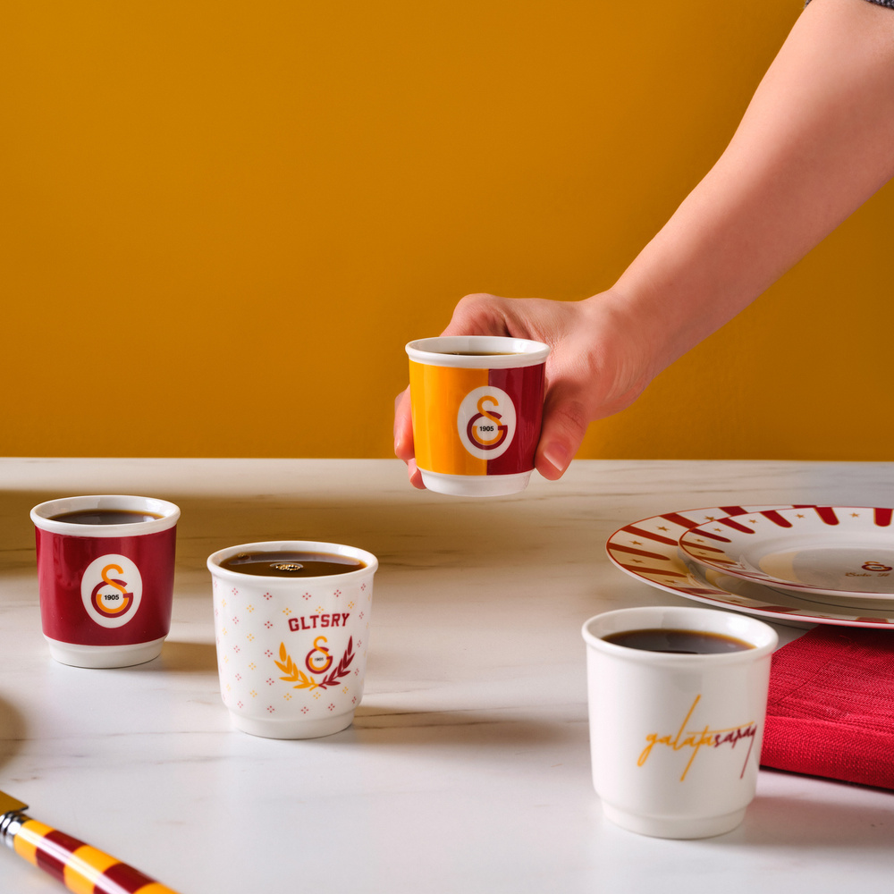 Karaca x Galatasaray Lisanslı 4 Kişilik Espresso Seti 90 ml görseli 4