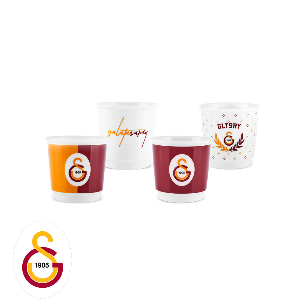 Karaca x Galatasaray Lisanslı 4 Kişilik Espresso Seti 90 ml görseli 1