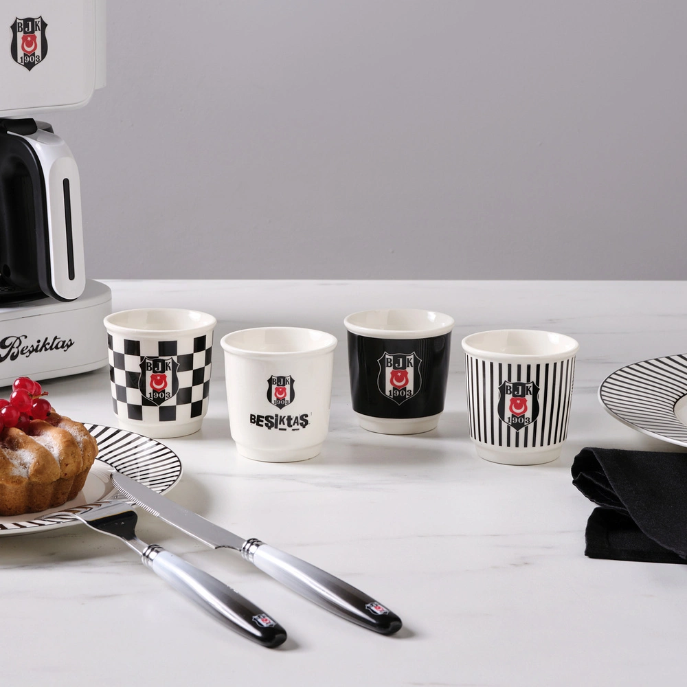 Karaca x Beşiktaş Lisanslı 4 Kişilik Espresso Seti 90 ml görseli 2