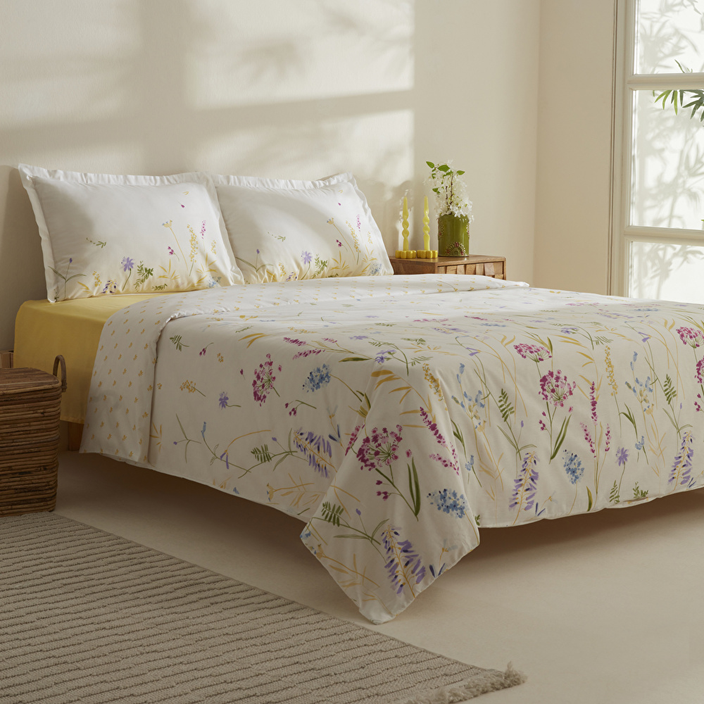 Karaca Home Jody %100 Pamuk Tek Kişilik Nevresim Takımı Sarı görseli 1