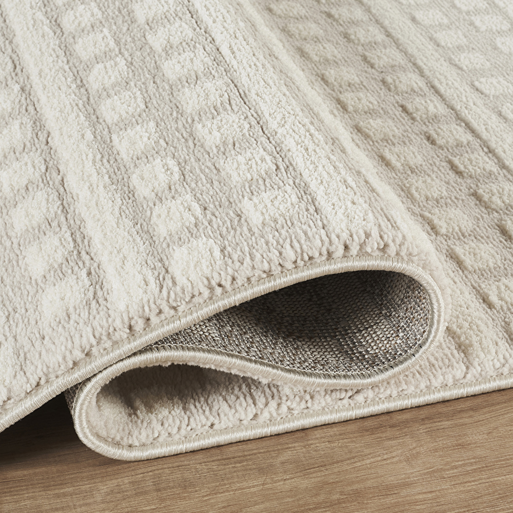 Kaşmir Halı 7/24 Plushy Runa Cream 80x150 cm görseli 3