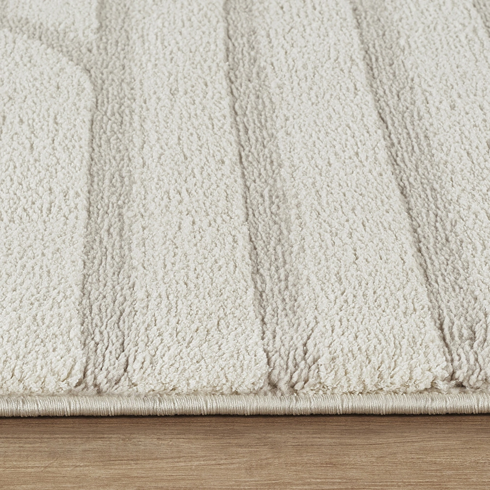 Kaşmir Halı 7/24 Plushy Runa Cream 80x300 cm görseli 5