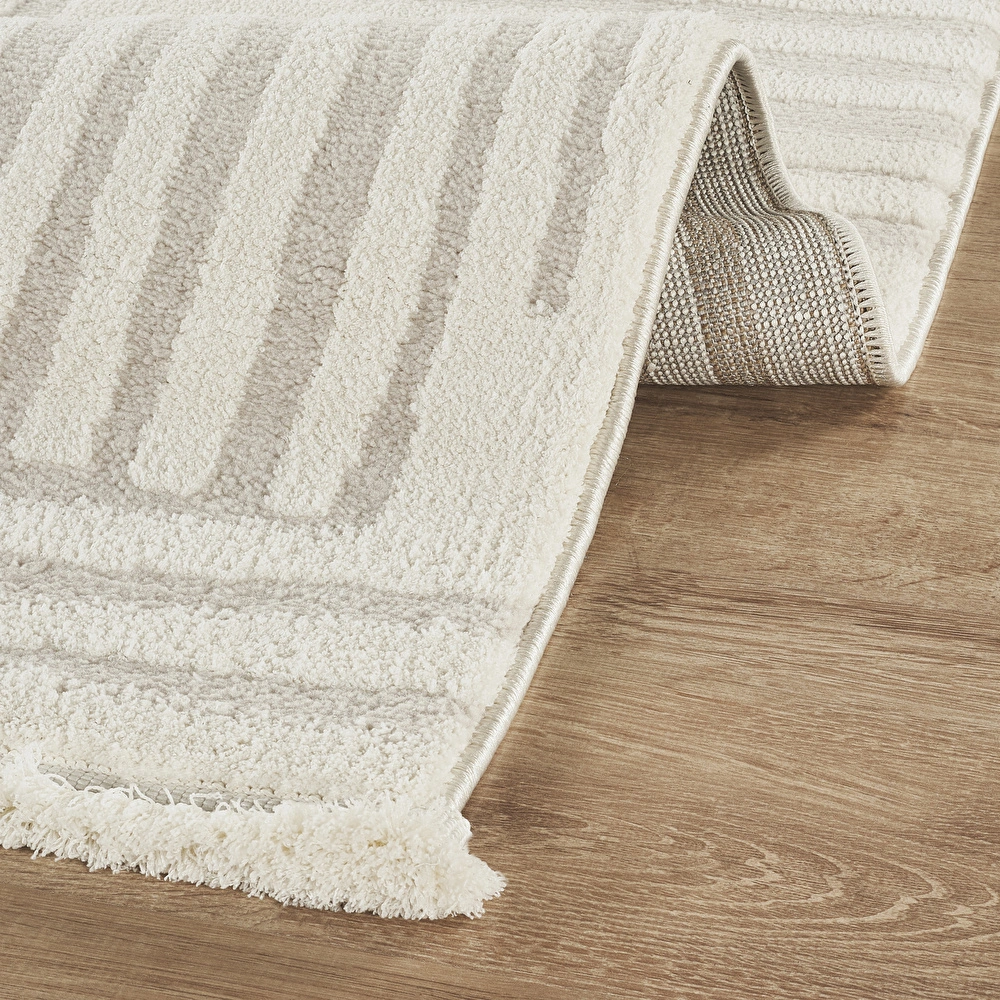 Kaşmir Halı 7/24 Plushy Tova Cream 50x80 görseli 6
