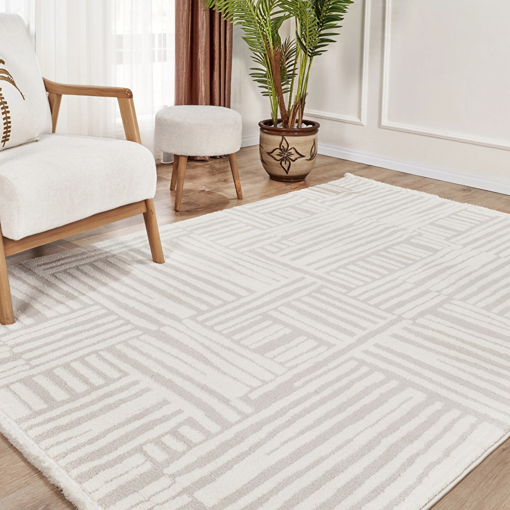 Kaşmir Halı 7/24 Plushy Tova Cream 50x80 görseli 1