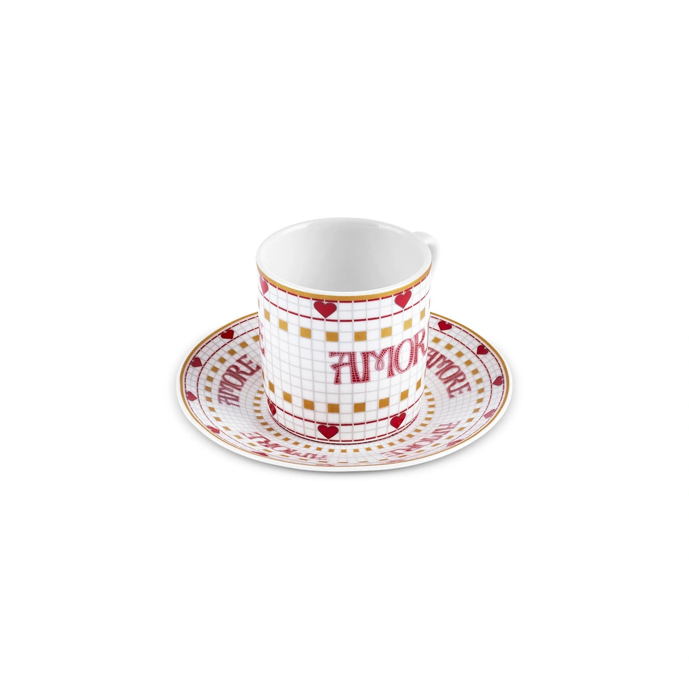 Karaca Lovemore Kalpli 6 Kişilik Kahve Fincan Takımı 90 ml görseli 5