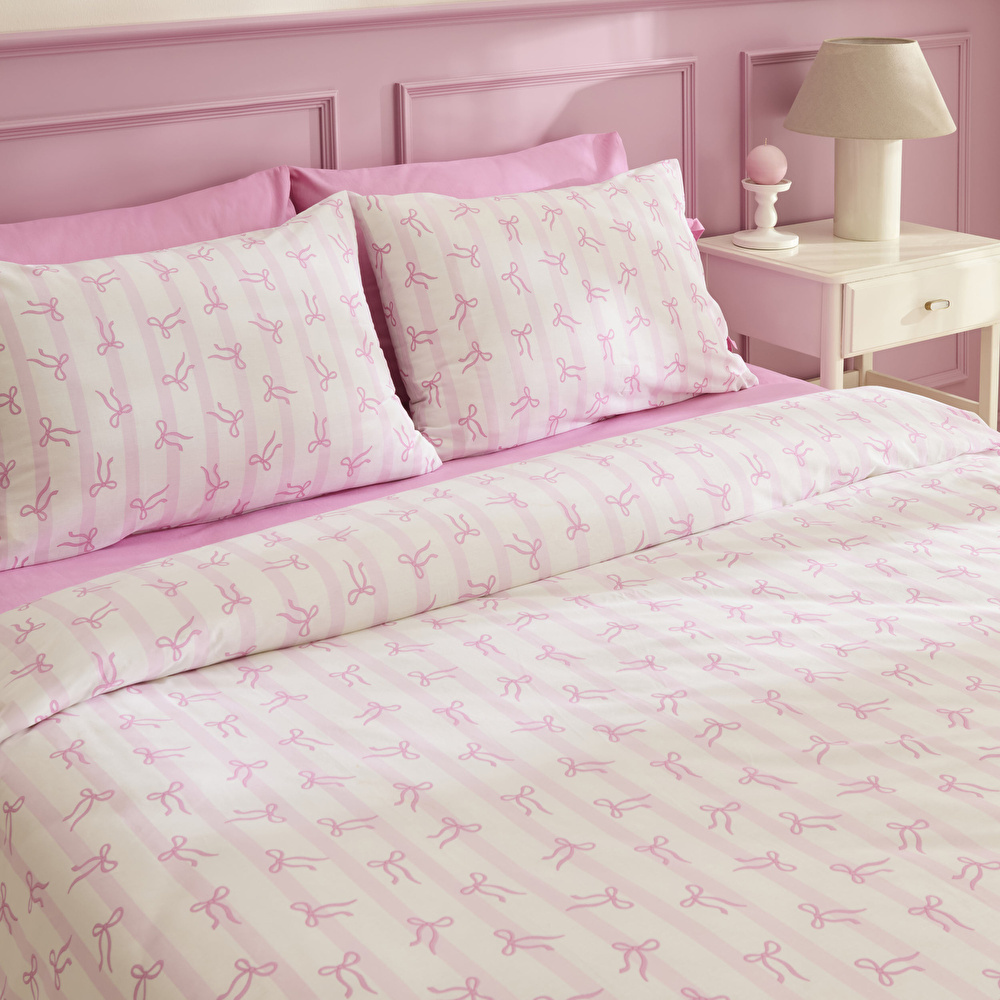Karaca Home Ribelle Çift Kişilik Nevresim Takımı Pembe görseli 4