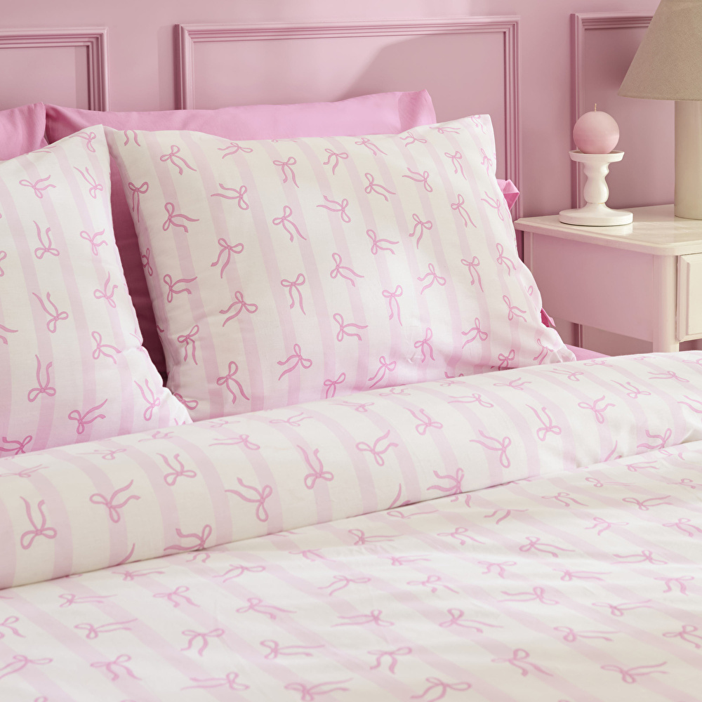 Karaca Home Ribelle Çift Kişilik Nevresim Takımı Pembe görseli 6