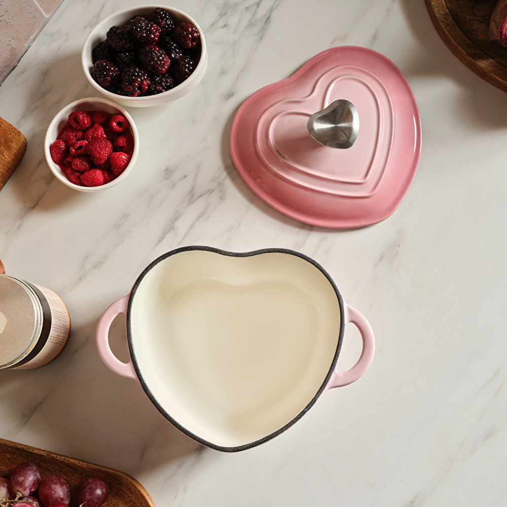 Karaca Love Emayeli Demir Döküm Tencere 16 cm