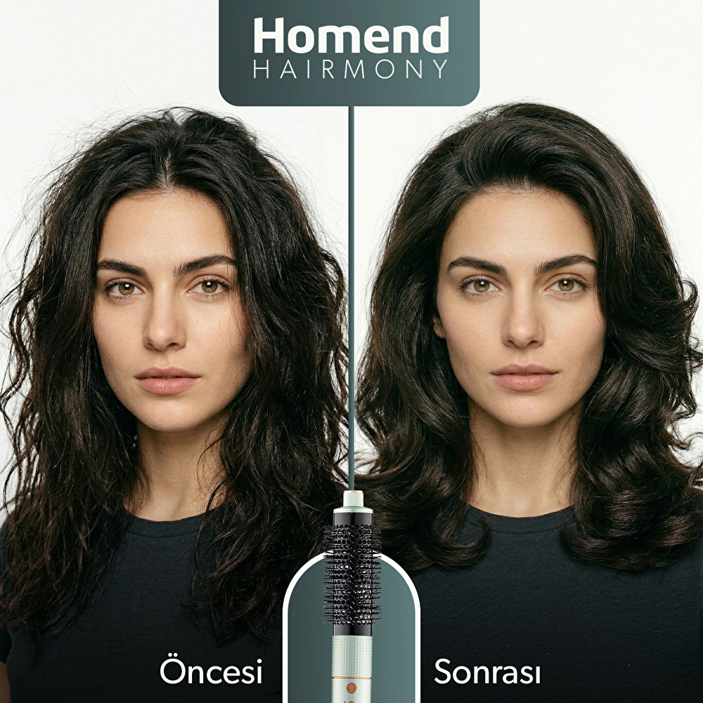 Homend Hairmony 4606h Plus Saç Kurutma ve Şekillendirme Seti Su Yeşili görseli 6