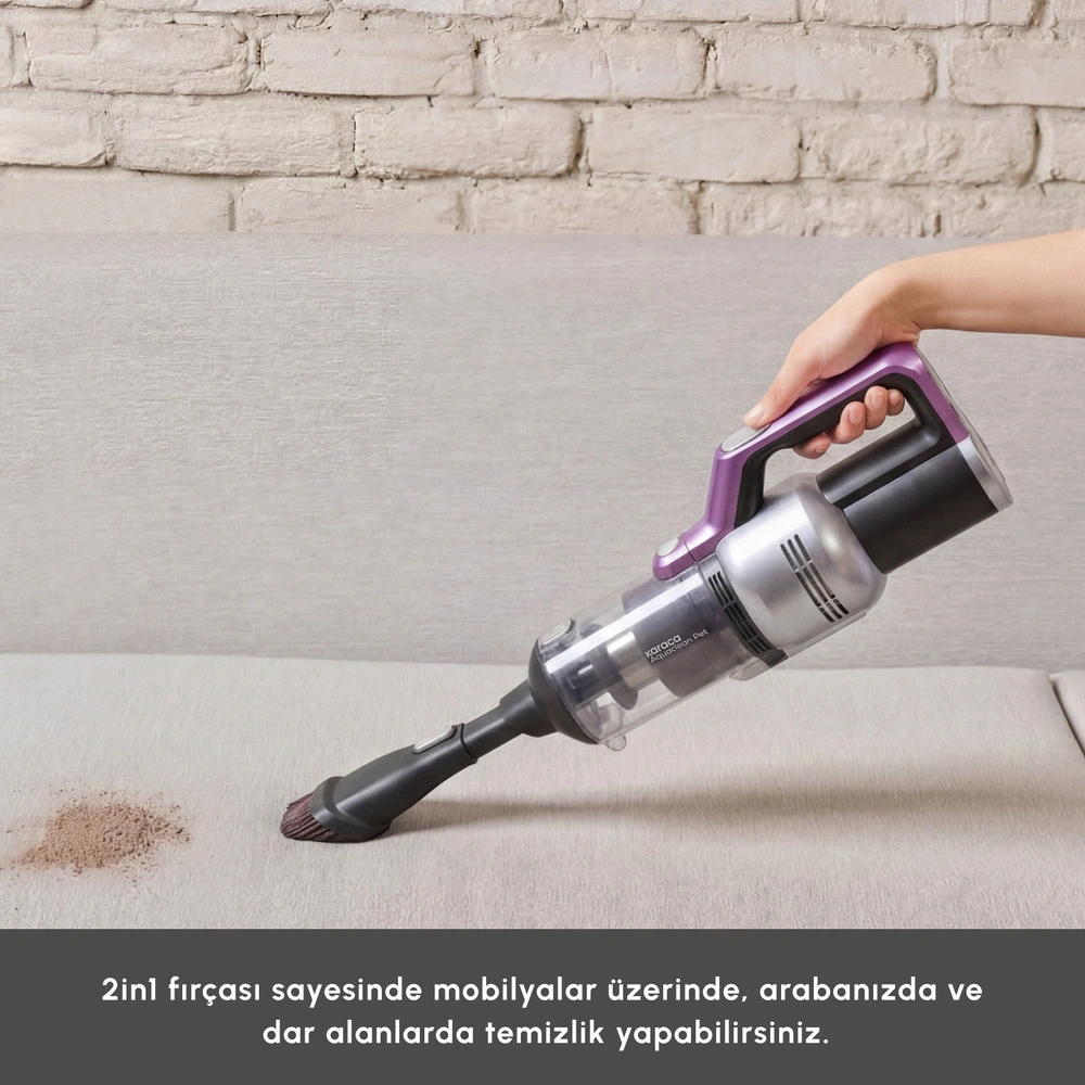 Karaca Aquaclean X10 3 in 1 Islak ve Kuru Kablosuz Dikey Süpürge görseli 10