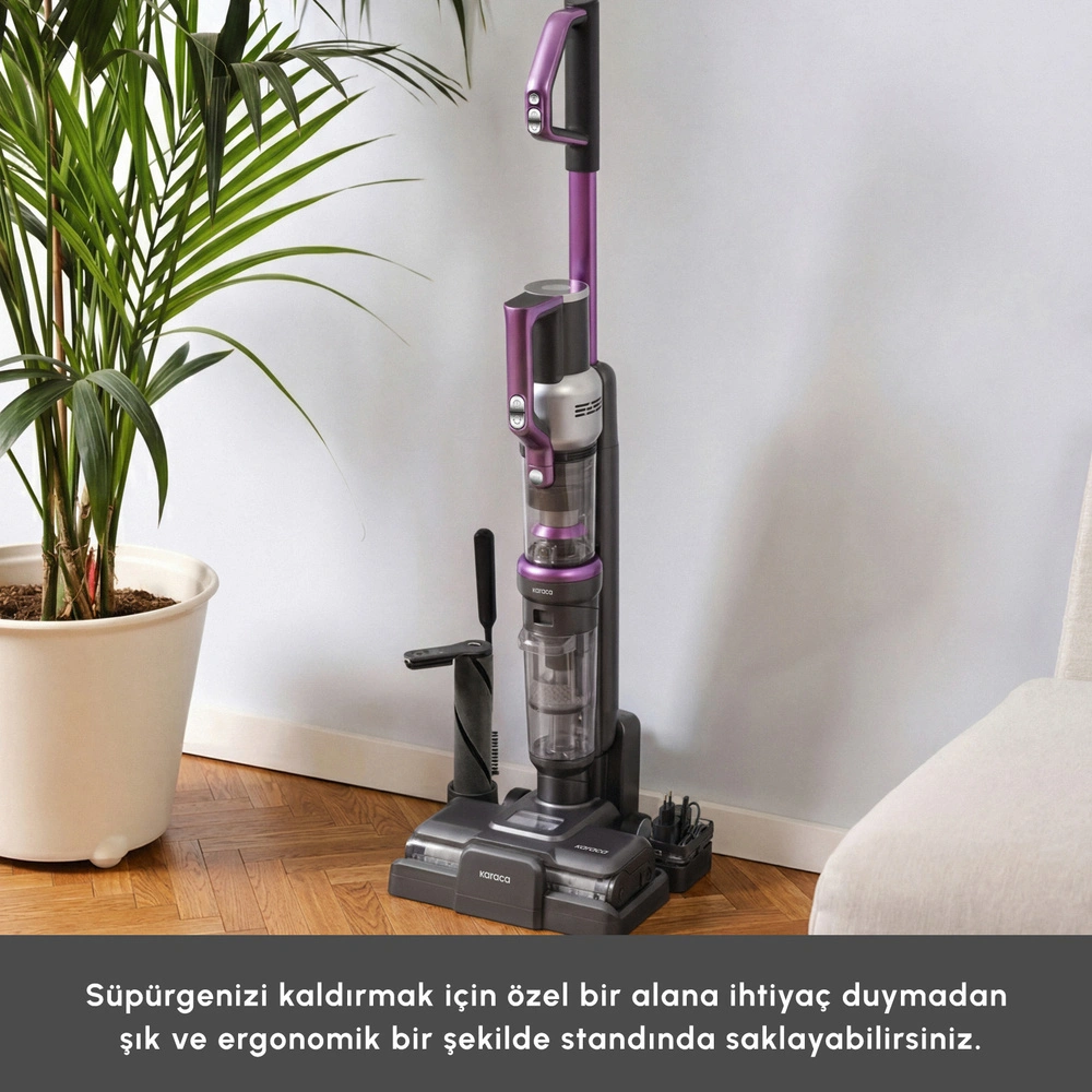 Karaca Aquaclean X10 3 in 1 Islak ve Kuru Kablosuz Dikey Süpürge görseli 8