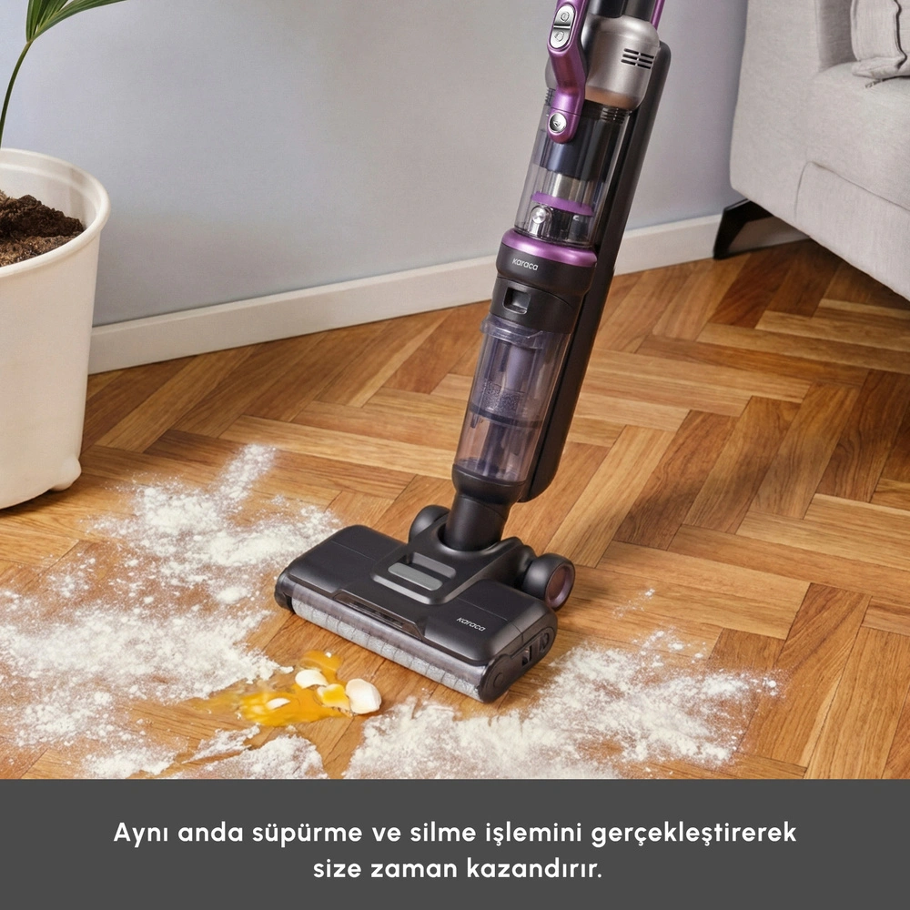Karaca Aquaclean X10 3 in 1 Islak ve Kuru Kablosuz Dikey Süpürge görseli 2