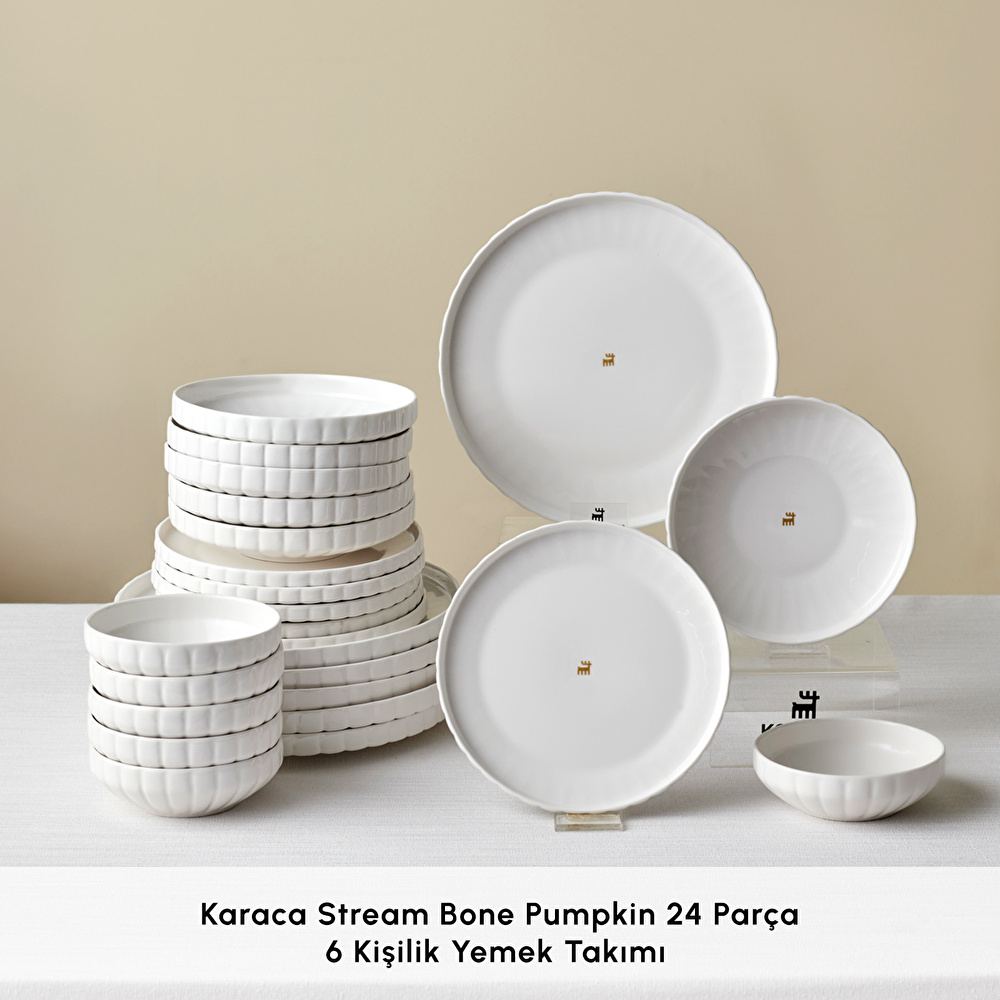 Karaca Stream Bone Pumpkin 24 Parça 6 Kişilik Yemek Takımı thumbnail 3
