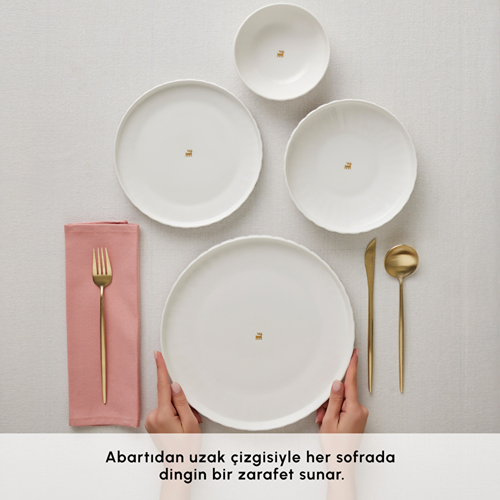 Karaca Stream Bone Pumpkin 24 Parça 6 Kişilik Yemek Takımı thumbnail 4