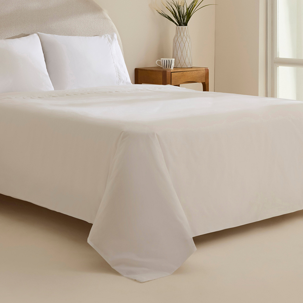 Karaca Home Ovelın Çift Kişilik Nevresim Takımı Beyaz görseli 6