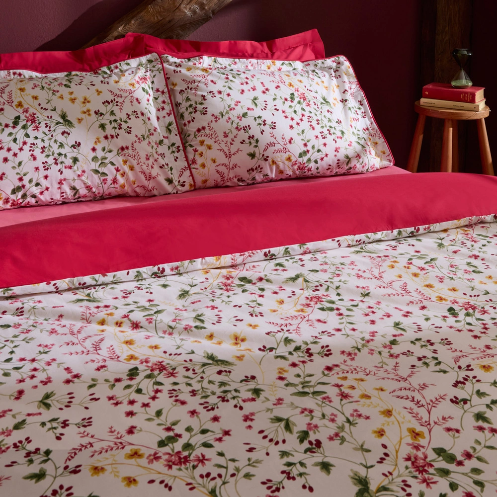 Karaca Home Berry Haven Çift Kişilik Nevresım Takımı Kırmızı görseli 2