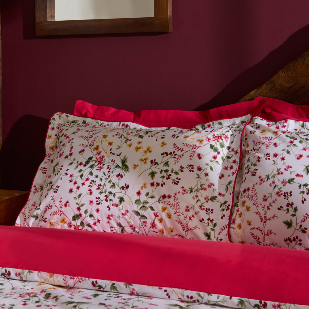 Karaca Home Berry Haven Çift Kişilik Nevresım Takımı Kırmızı görseli 4