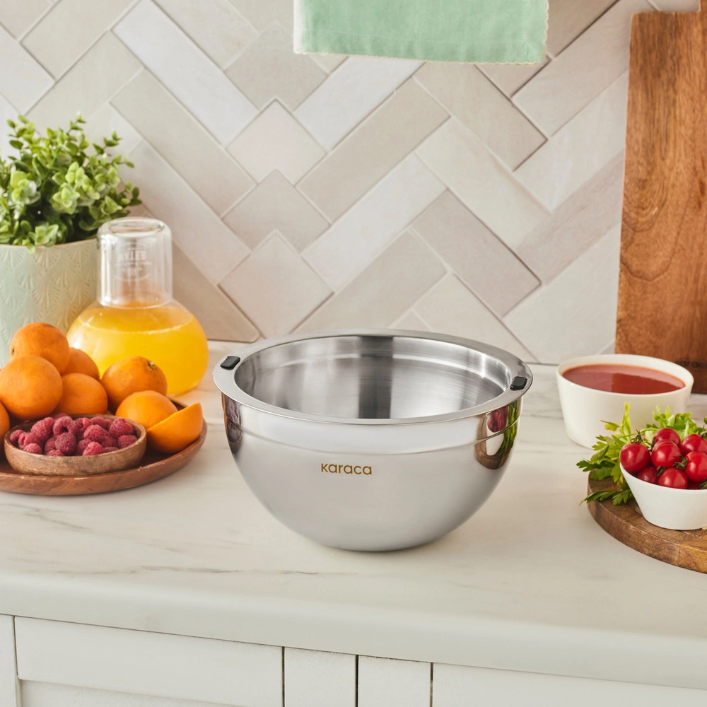 Karaca Mutfaksever Ice Hot Bowl Çelik Servis Kasesi 20 cm görseli 1
