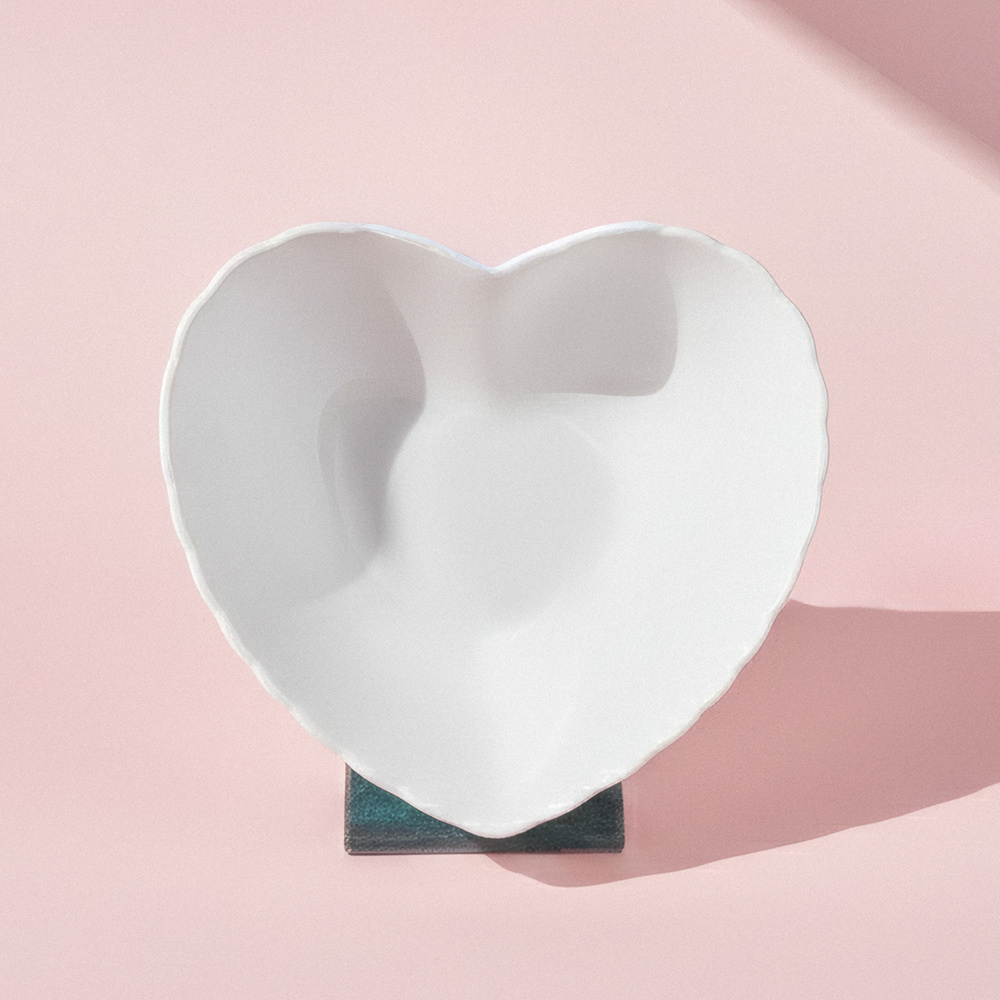 Karaca Pink Love Çerezlik Beyaz 11 cm görseli 2