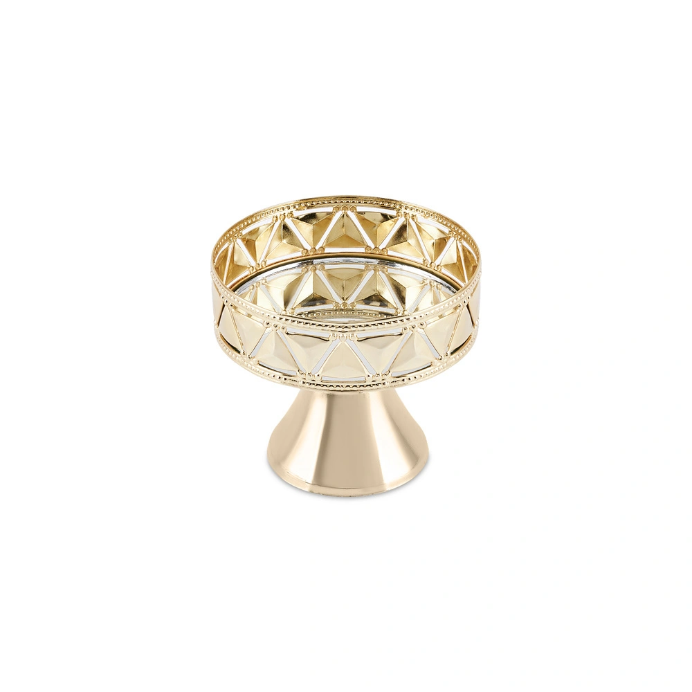 Karaca Home Arisya Dekoratif Ayaklı Çerezlik ve Sunumluk Gold 9 cm görseli 2