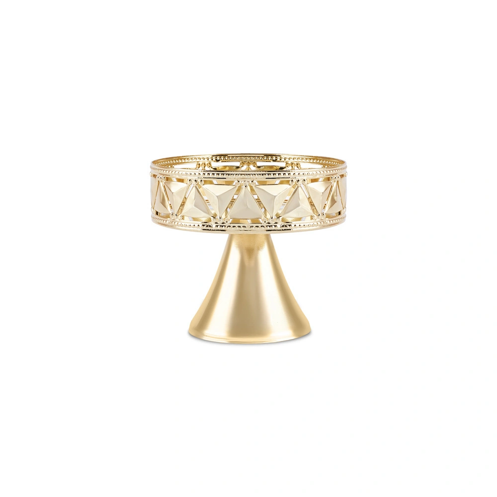 Karaca Home Arisya Dekoratif Ayaklı Çerezlik ve Sunumluk Gold 9 cm görseli 1