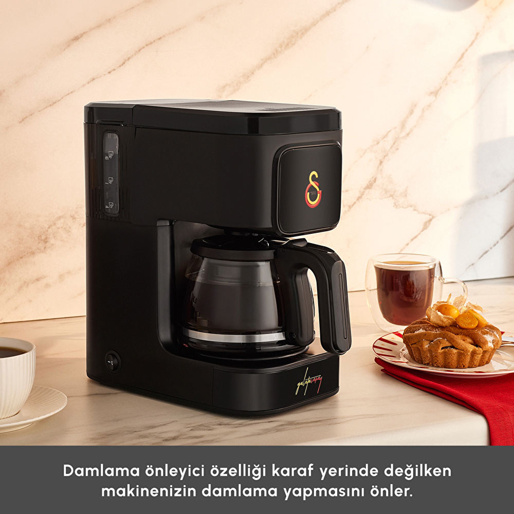 Karaca x Galatasaray Just Coffee Aroma 2 in 1 Filtre Kahve ve Çay Demleme Makinesi thumbnail 7