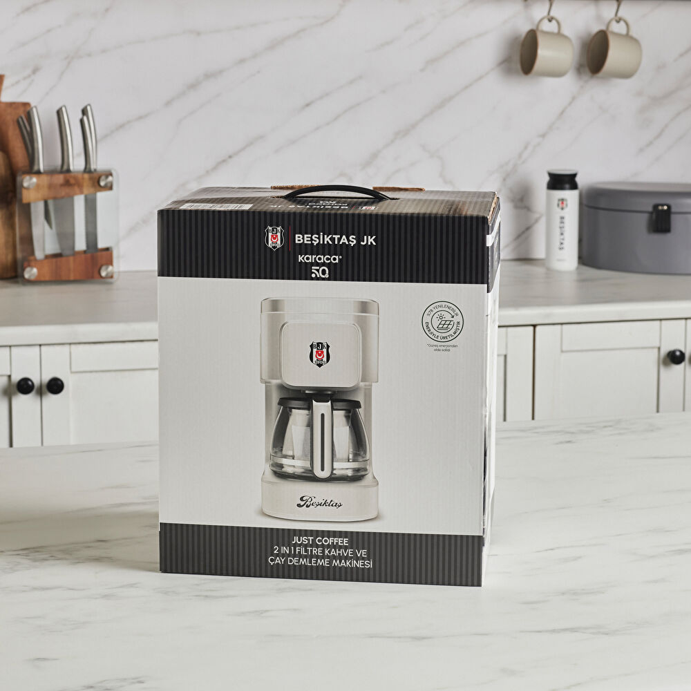 Karaca x Beşiktaş Just Coffee Aroma 2 in 1 Filtre Kahve ve Çay Demleme Makinesi thumbnail 9