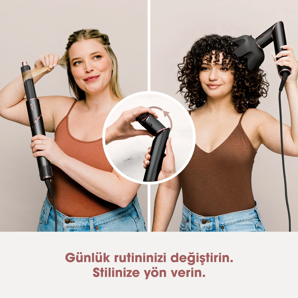 Shark FlexStyle 3-in-1 Saç Kurutma Şekillendirme Sistemi -Black/Rose Gold görseli 5