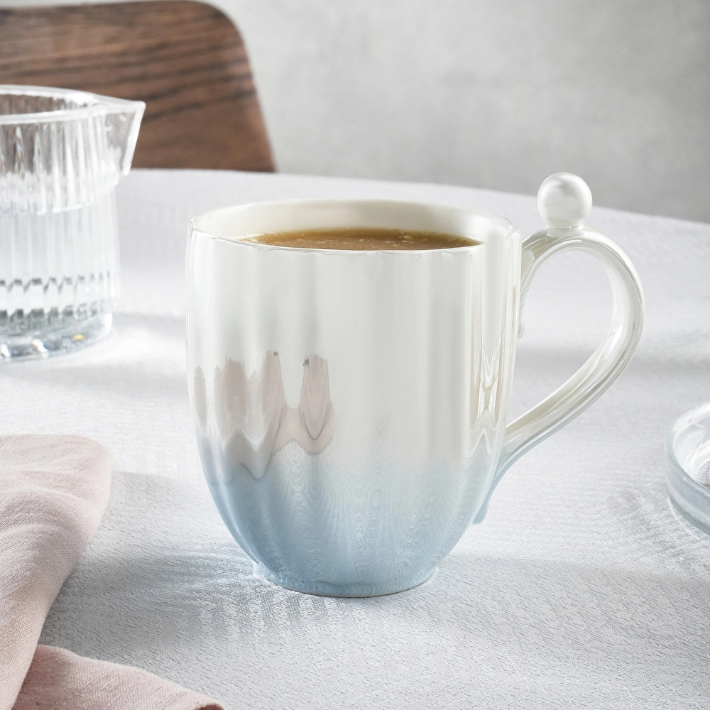 Karaca Shell Lüsterli Mavi Mug 380 ml görseli 4