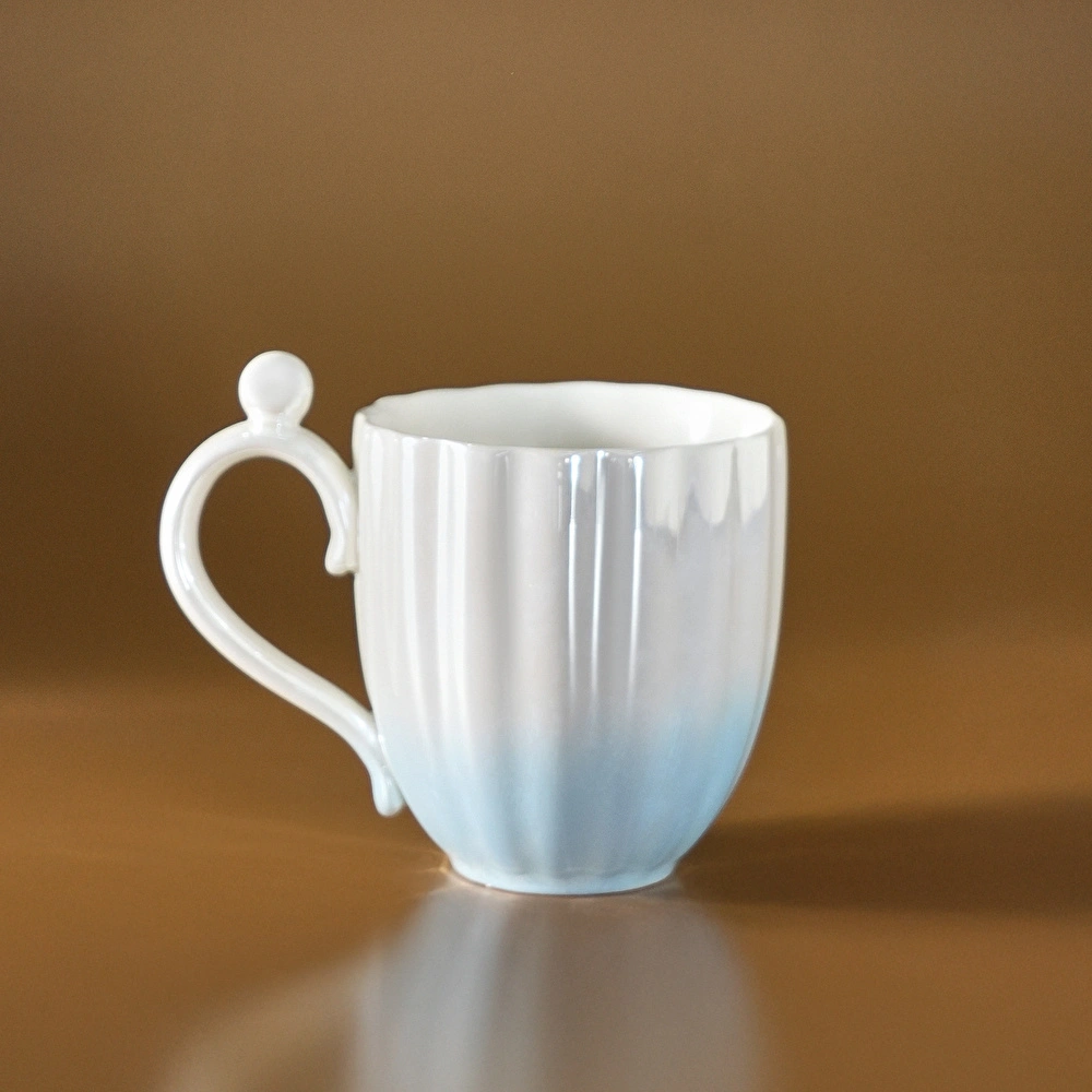 Karaca Shell Lüsterli Mavi Mug 380 ml görseli 2