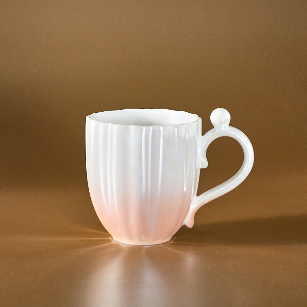 Karaca Shell Lüsterli Pembe Mug 380 ml görseli 1