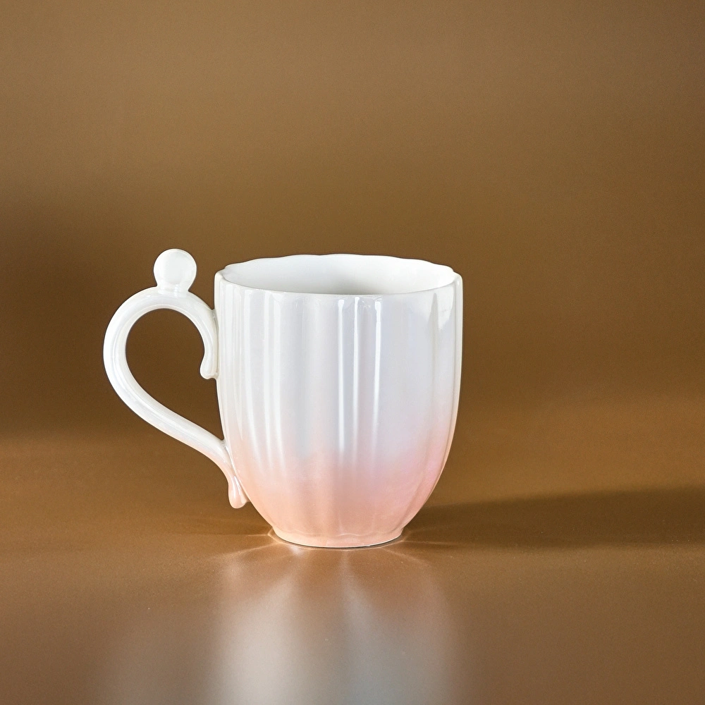 Karaca Shell Lüsterli Pembe Mug 380 ml görseli 2