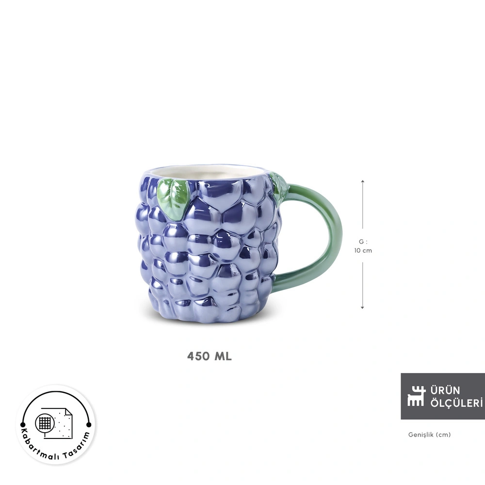Karaca Blueberry 450 ml Mug görseli 2