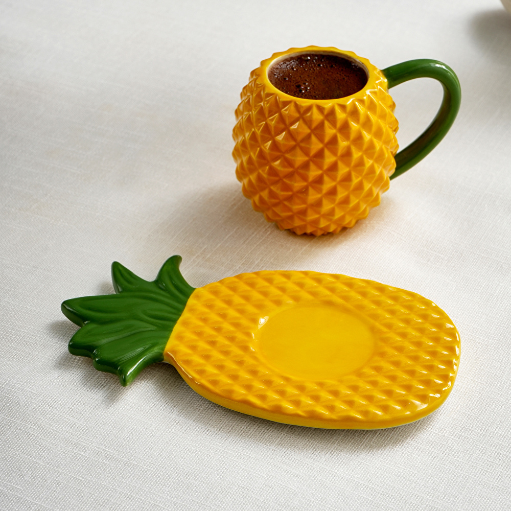 Karaca Pineapple 2 Kişilik Kahve Fincanı 90 ml görseli 8