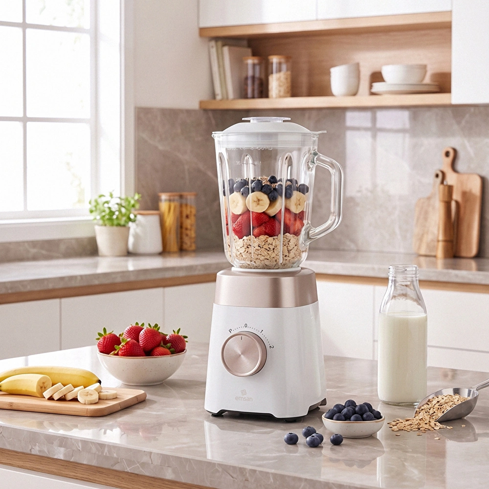 Emsan Multiblend Smoothie Blender Cream görseli 1
