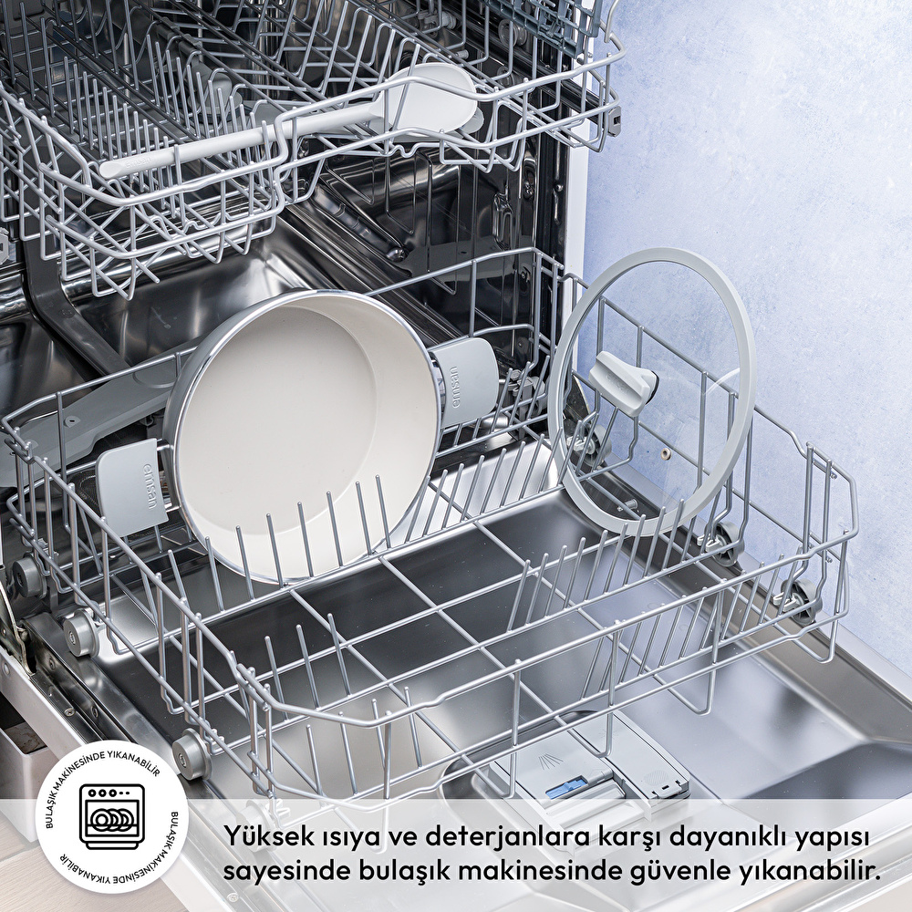 Emsan Swiss Cyrstal RS Karnıyarık Tenceresi Gri 24 cm görseli 5