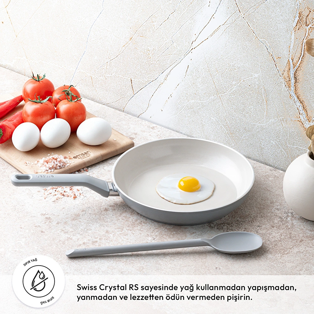 Emsan Swiss Cyrstal RS Tava Gri 24 cm görseli 2