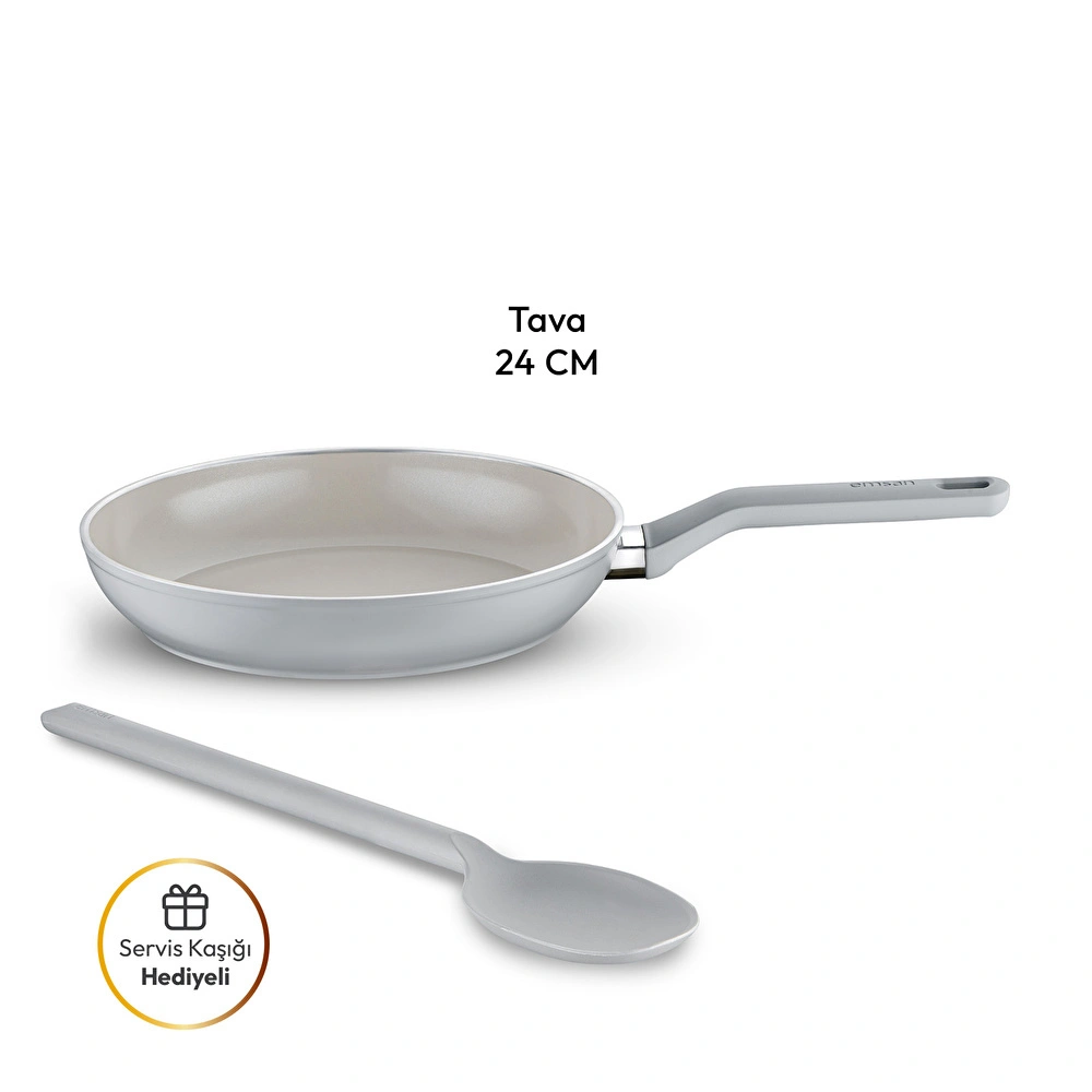 Emsan Swiss Cyrstal RS Tava Gri 24 cm görseli 5