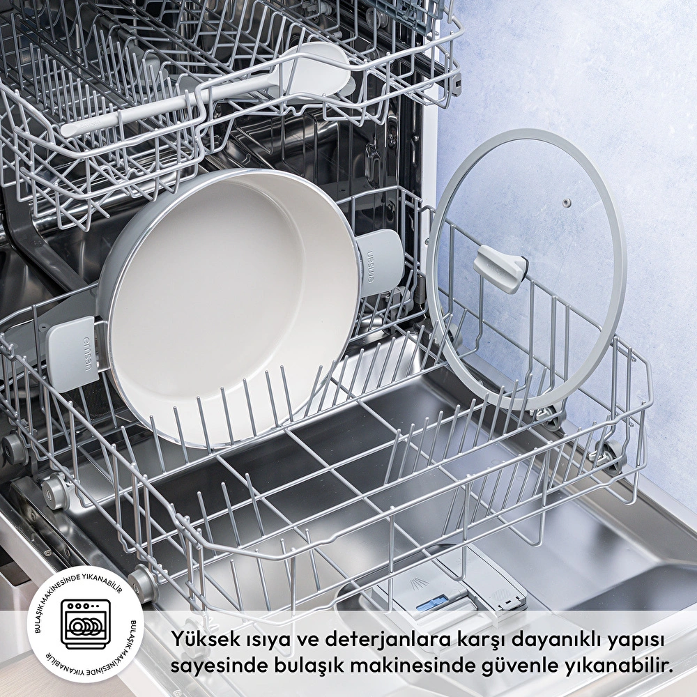 Emsan Swiss Cyrstal RS Karnıyarık Tenceresi Gri 26 cm görseli 4