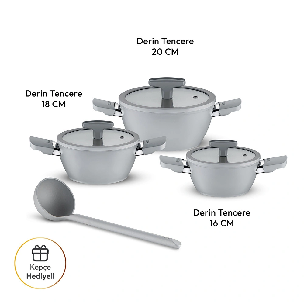 Emsan Swiss Crystal RS 6 Parça Midi Tencere Seti görseli 9