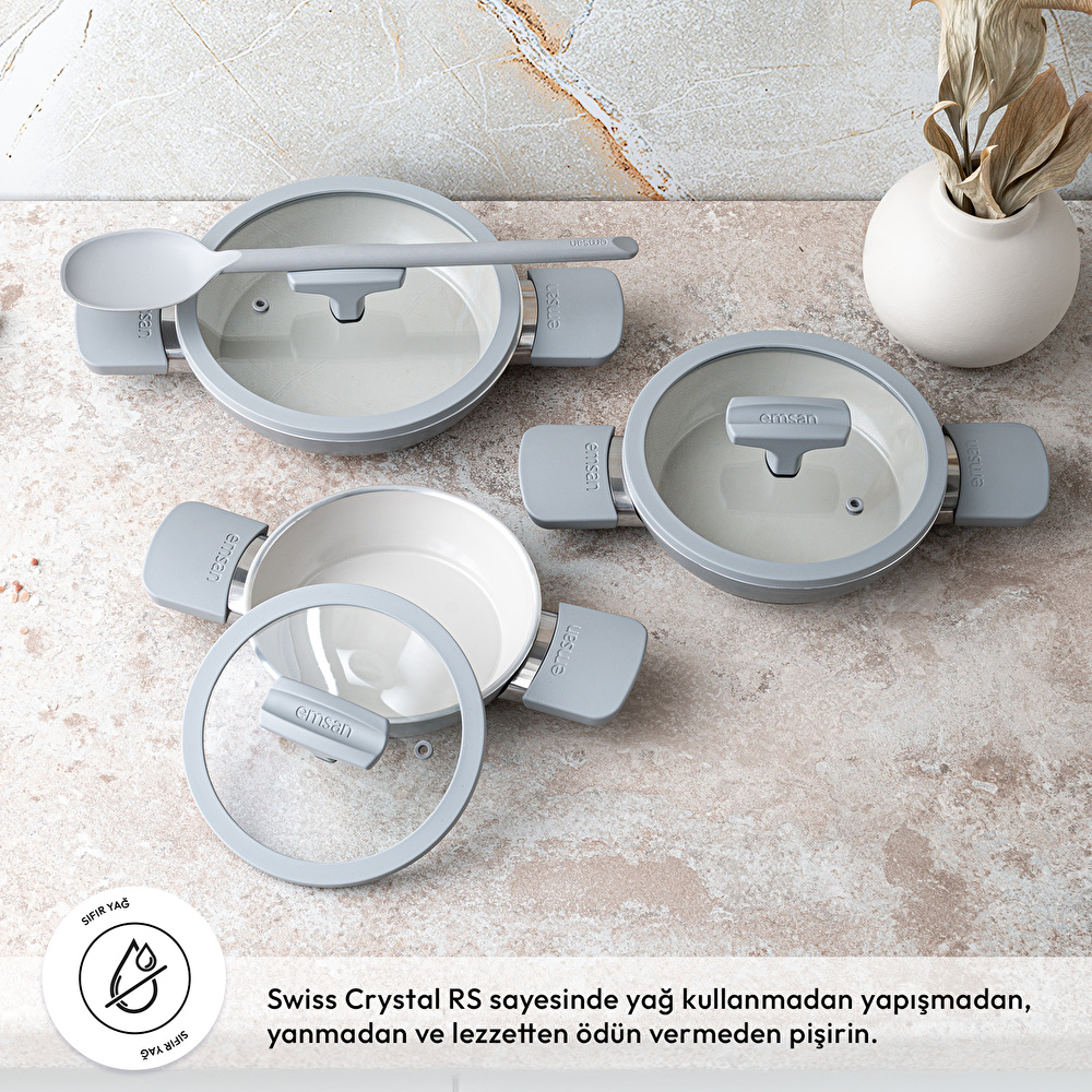 Emsan Swiss Crystal RS 6 Parça Sahan Seti görseli 2