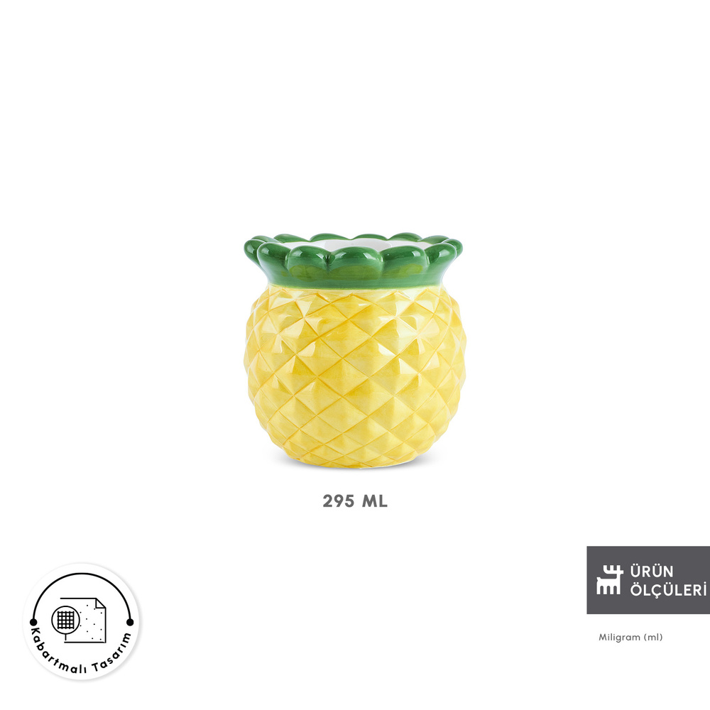 Karaca Pineapple Mini Saksı 295 ml görseli 2