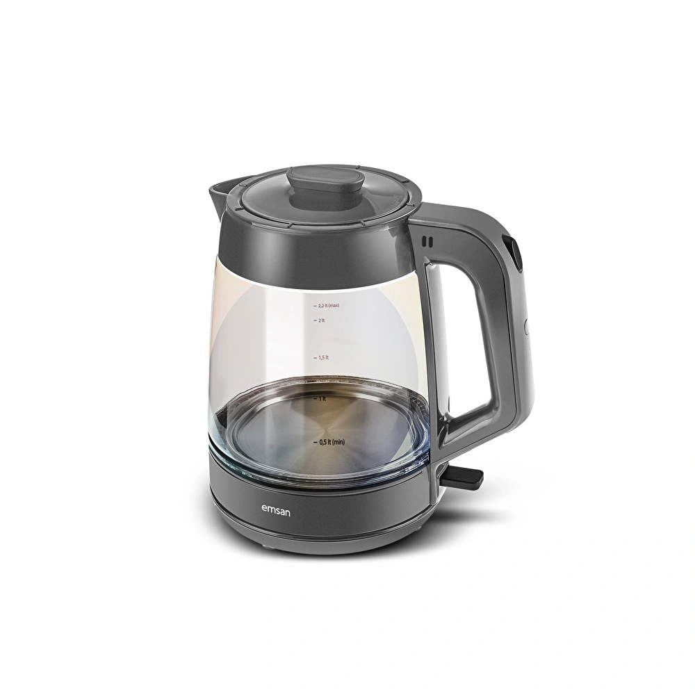 Emsan Glass Tea XL 2 in 1 Cam Çay Makinesi ve Kettle Opal görseli 3