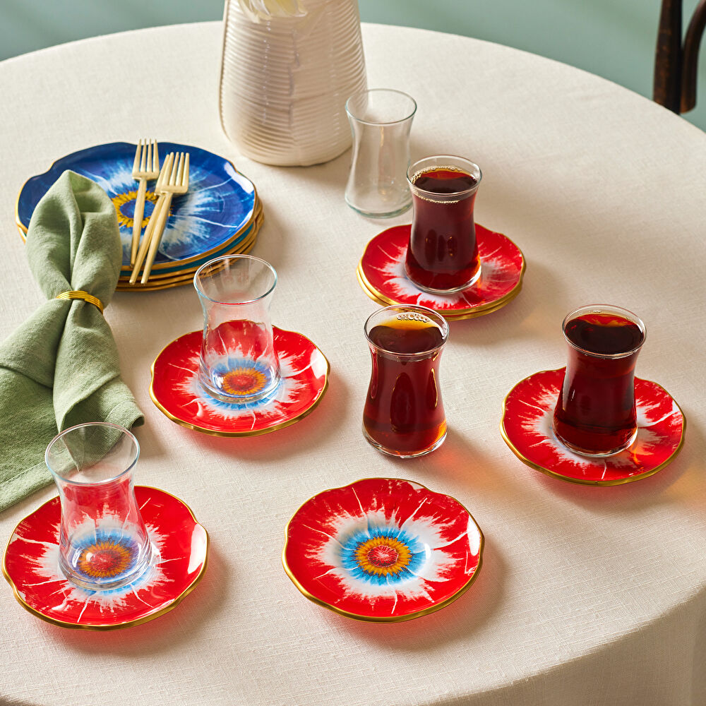 Karaca Eloria 12 Parça 6 Kişilik Cam Çay Seti thumbnail 2