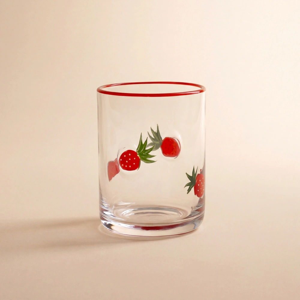 Karaca Strawberry Meşrubat Bardağı 420 ml Kırmızı görseli 1